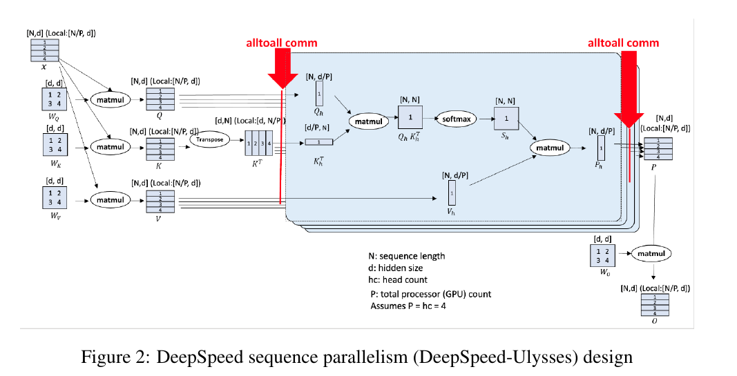DeepSpeed-Ulysses 论文方法原图