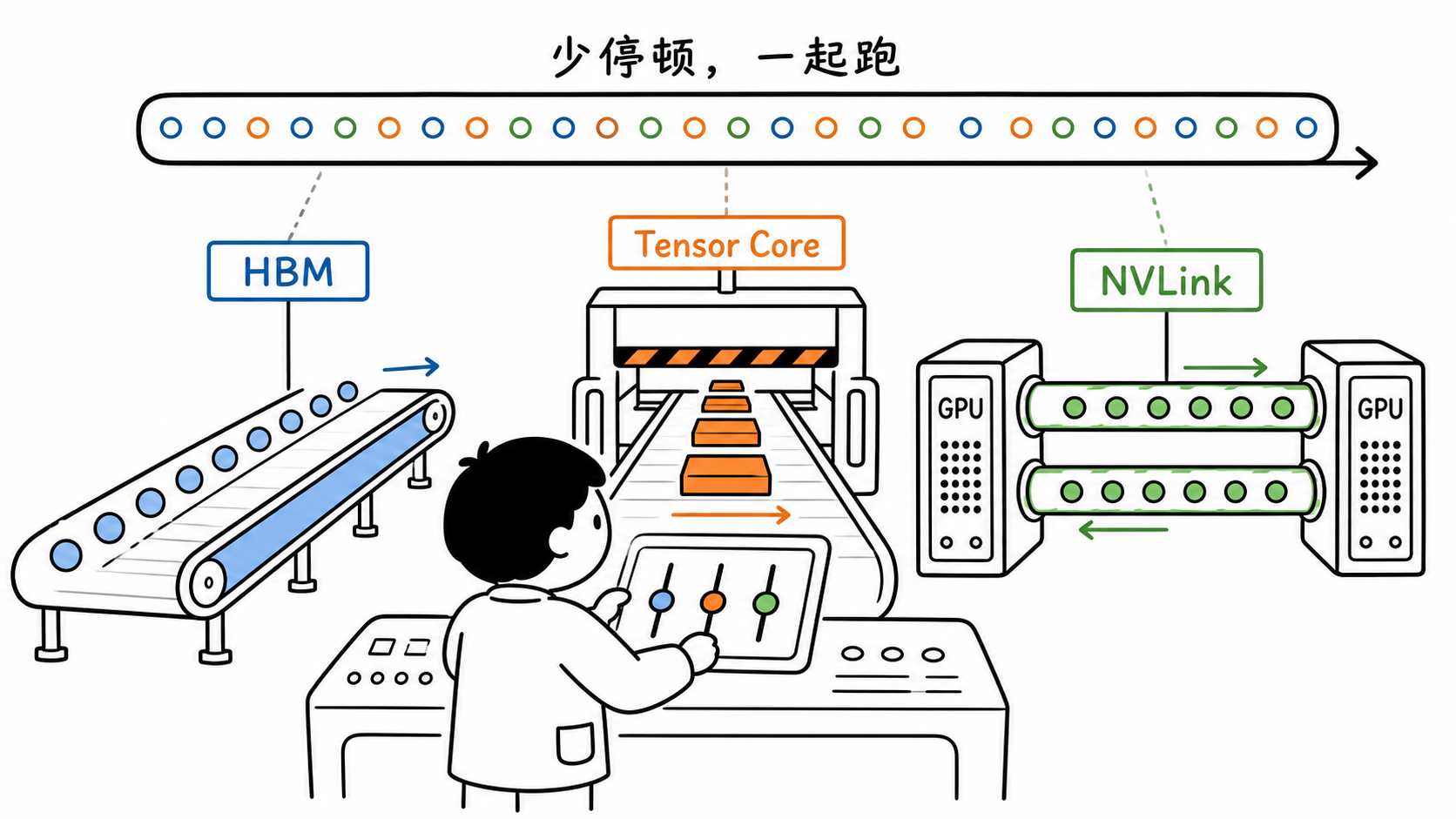 软硬件协同的认知锚点:同时驱动 HBM、Tensor Core 和 NVLink