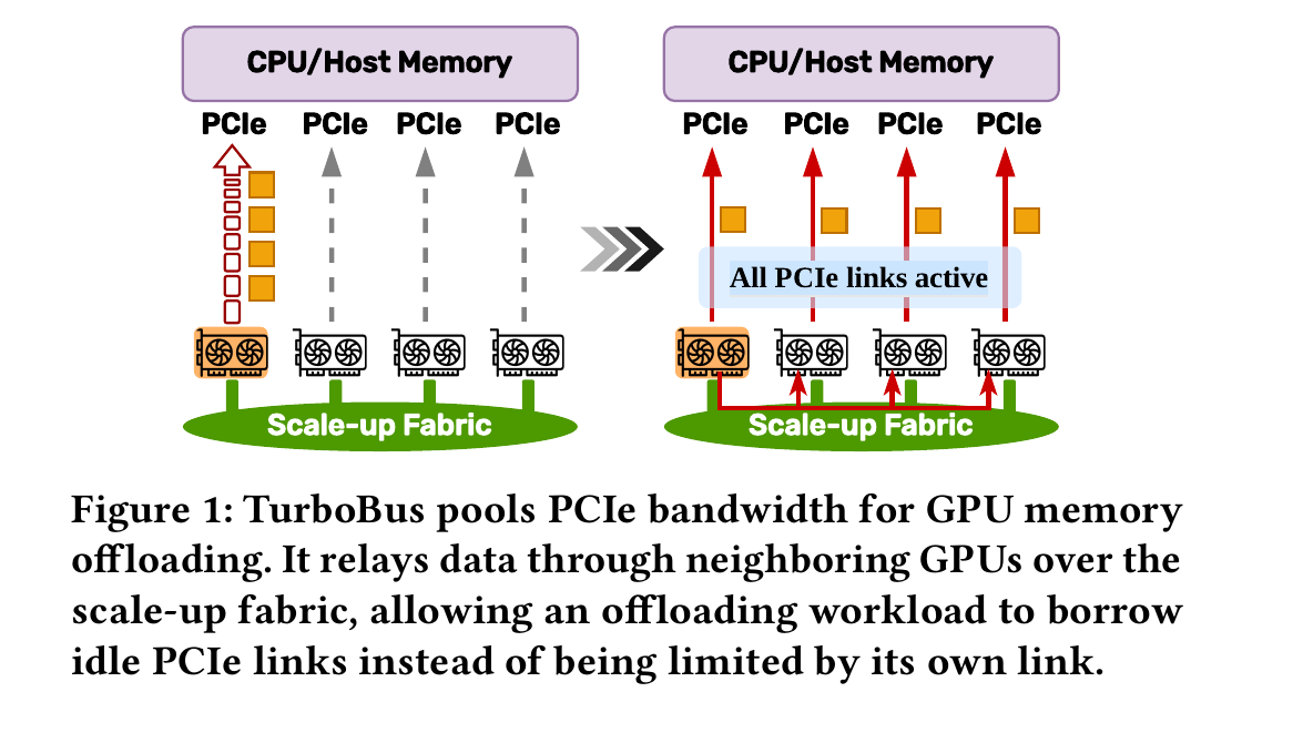 TurboBus 借用邻居 GPU 的空闲 PCIe 链路